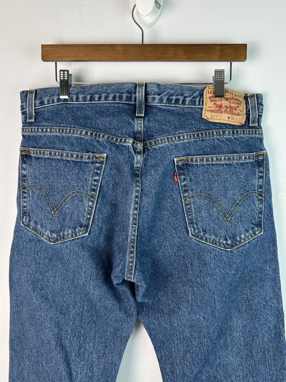 Levis 517 Jeans Pants Mens 36x32 Blue Denim Regular Fit Straight Leg Y2K